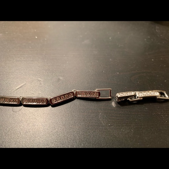 Swarovski Rhodium White Crystal Everyday Bracelet - Picture 6 of 9